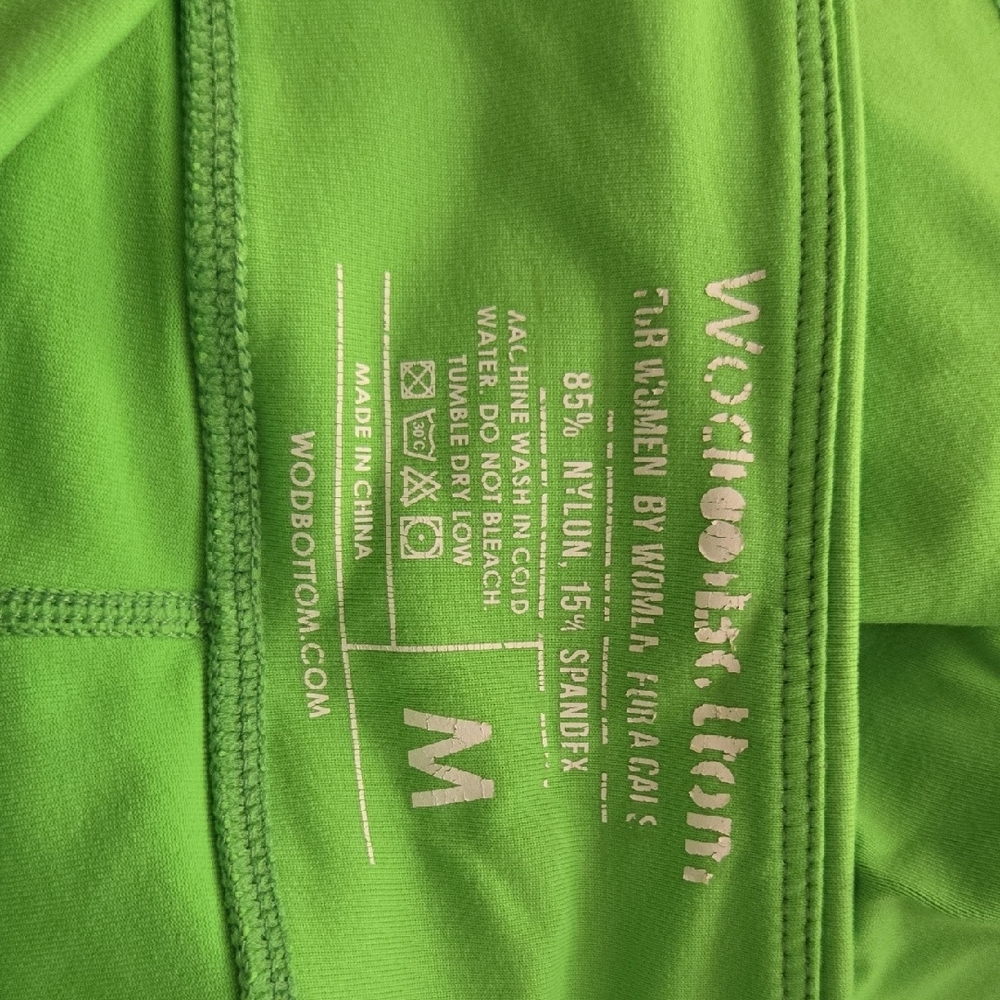Vibrant Green Athletic Shorts for Women - Picture 4 of 4